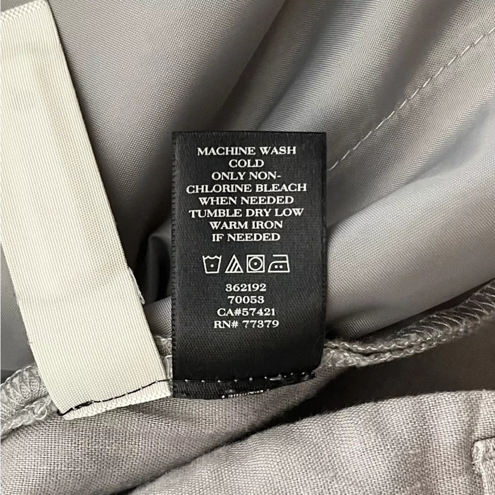 Ann Taylor Ankle Trouser Pants Size 8 Linen Blend Hook & Bar Zipper Closure Gray - Picture 9 of 9